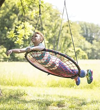 Amazon.com: HearthSong 40-Inch Round Red Rope Swing with